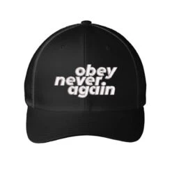 Obey Never Again Embroidered Hat Embroidered Mesh Cap