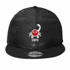 Scorpio Embroidered Hat Camo Snapback