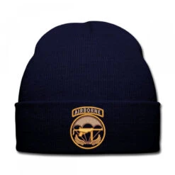 Airborne Embroidered Hat Knit Cap
