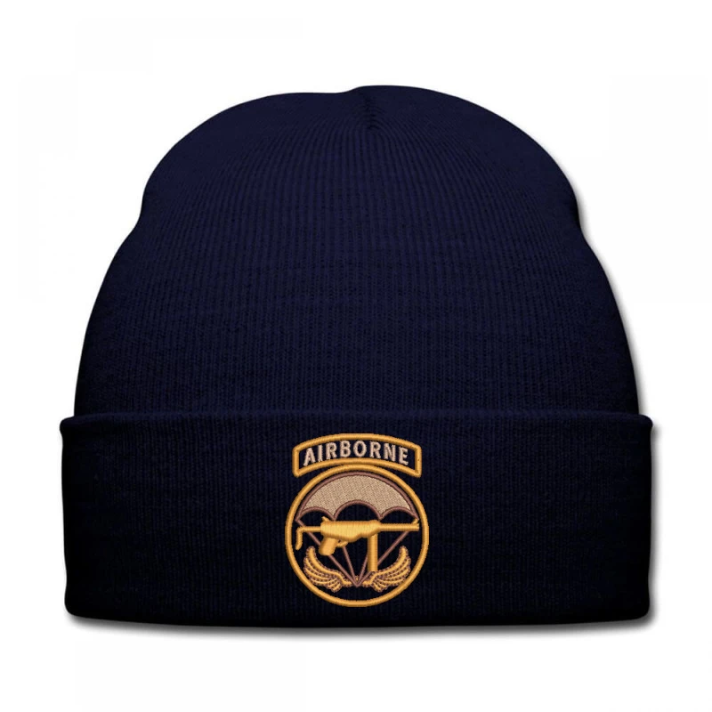 Airborne Embroidered Hat Knit Cap 1 Airborne Embroidered Hat Knit Cap