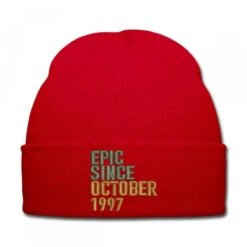 October 1997 Embroidered Hat Knit Cap