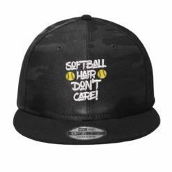 Softball Embroidered Hat Camo Snapback