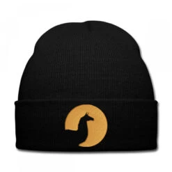 Camel Embroidered Hat Knit Cap