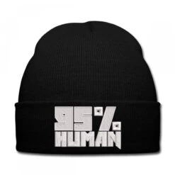 95% Human Embroidered Hat Knit Cap