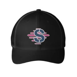 S Alphabet Embroidered Hat Embroidered Mesh Cap