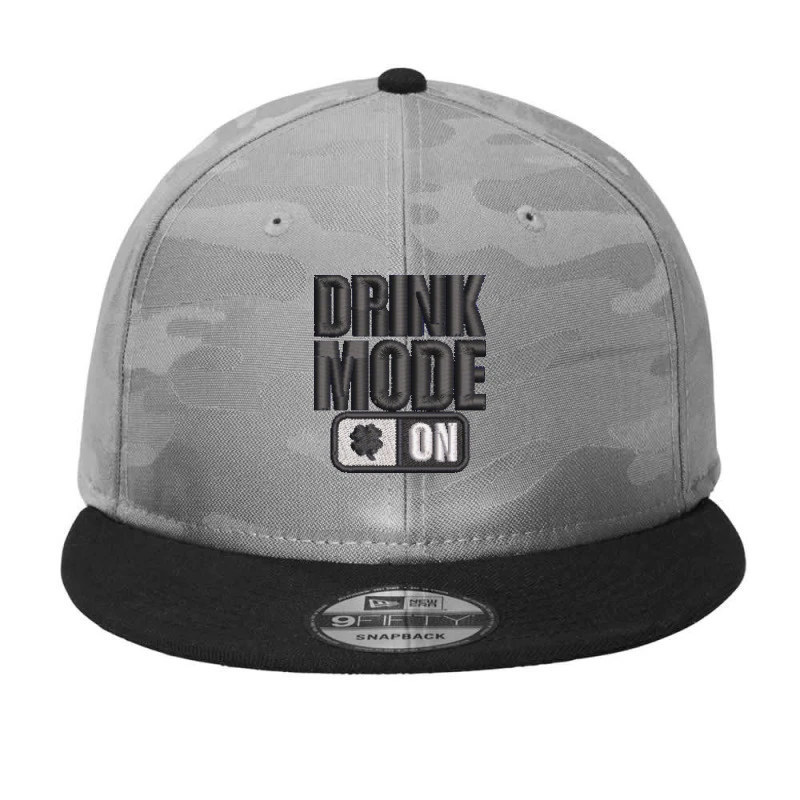 Drink Mode On Embroidered Hat Camo Snapback 1 Drink Mode On Embroidered Hat Camo Snapback