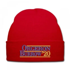 Orgeron Burow'20 Embroidered Hat Knit Cap