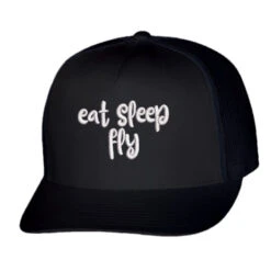 Eat Sleep Fly Embroidered Hat Trucker Cap