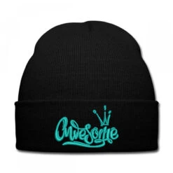 Awesome Embroidered Hat Knit Cap