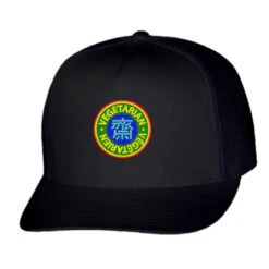 Vegetarian Embroidered Hat Trucker Cap