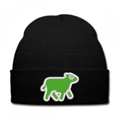 Cow Embroidered Hat Knit Cap