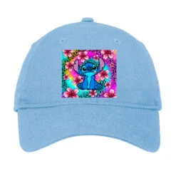 Stitch Flower Tie Dye And Leopard Adjustable Cap