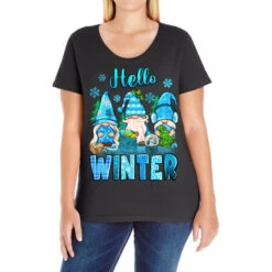 Hello Winter Gnomes Ladies Curvy T-Shirt