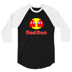 Red Boo 3/4 Sleeve Shirt -ThreadNest Store pd.2525289383.33.25071591.s3.1 front black and white ffffff none x18y18 114 800x800 1