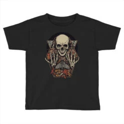 Gray And Multicolored Skeleton Illustration Toddler T-shirt