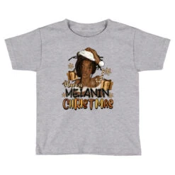 Have A Melanin Christmas Locs Lady Toddler T-shirt