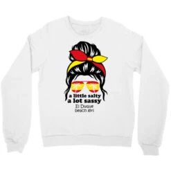 A Lot Sassy Beach Girl El Duque Beach, Spain Crewneck Sweatshirt -ThreadNest Store pd.2525979576.32.25072554.s3.1 front white ffffff none x11y0 102 800x800 1