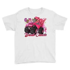 Crush Breast Cancer Monster Truck With Dinosaur Youth Tee -ThreadNest Store pd.2526135563.37.25067559.s3.1 front white ffffff none x0y0 129 800x800 1