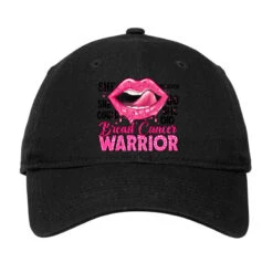 Breast Cancer Warrior Lips Adjustable Cap