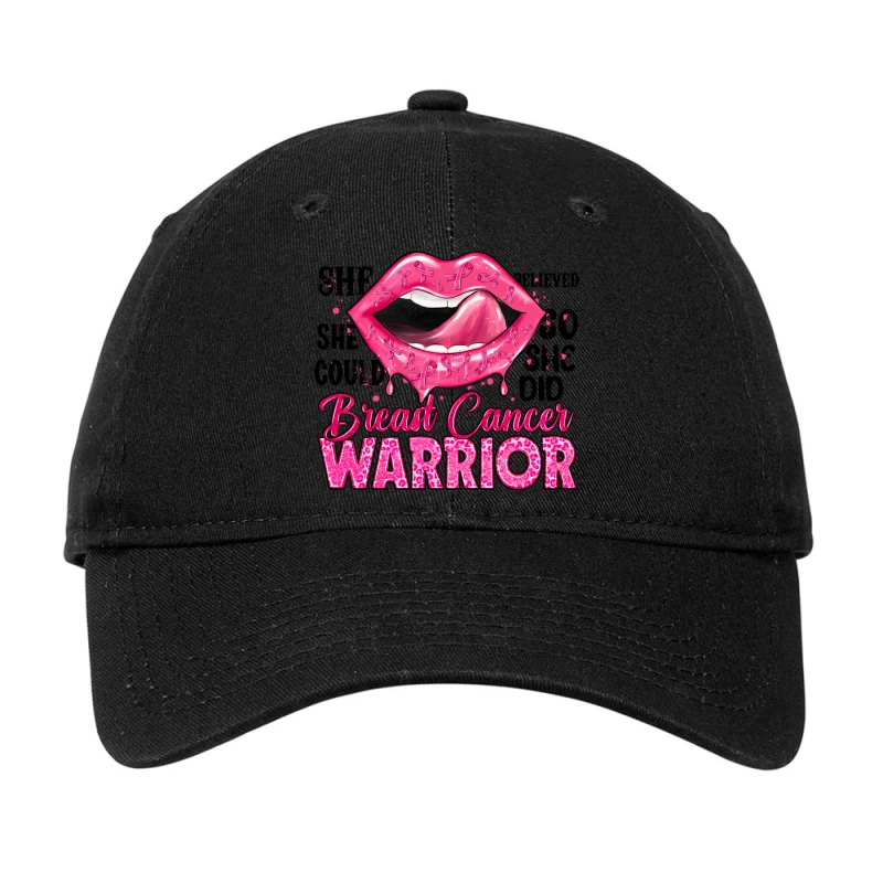 Breast Cancer Warrior Lips Adjustable Cap 1 Breast Cancer Warrior Lips Adjustable Cap