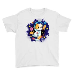 Catronaut Cat Astronaut Deep In Space Cosmic Cat S Youth Tee -ThreadNest Store pd.2526176803.37.25066755.s3.1 front white ffffff none x0y0 129 800x800 1