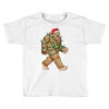 Bigfoot Santa Christmas Tree Lights Xmas Sasquatch Toddler T-shirt