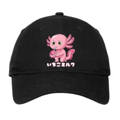 Axolotl Strawberry Milkshake Carton Kawaii Japanes Adjustable Cap