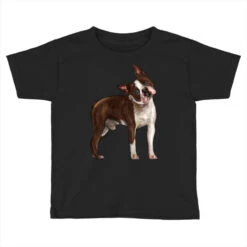 Chocolate Boston Terrier Toddler T-shirt