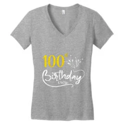 100th Birthday Women's V-Neck T-Shirt -ThreadNest Store pd.2526253679.72.25085903.s3.1 front heather ffffff none x0y36 138 800x800 1