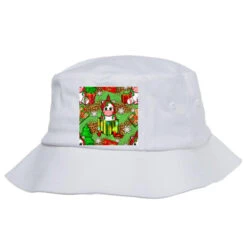 Christmas Unicorn And Gift Box Bucket Hat