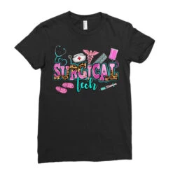 Surgical Tech Ladies Fitted T-Shirt -ThreadNest Store pd.2526306536.36.25086333.s3.1 front black ffffff none x0y0 154 800x800 1