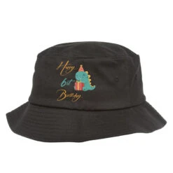 Happy 6st Birthday,cute Dinosaur Bucket Hat