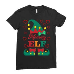 Elf Mommy Elf Christmas Ladies Fitted T-Shirt -ThreadNest Store pd.2526392746.36.25089237.s3.1 front black ffffff none x3y0 148 800x800 1