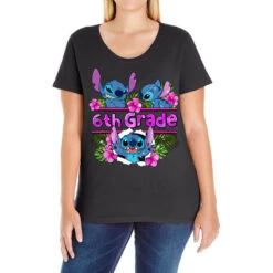 Preview Flower Stitch 6th Grade Ladies Curvy T-Shirt