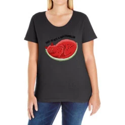 Watermelon Cat Ladies Curvy T-Shirt