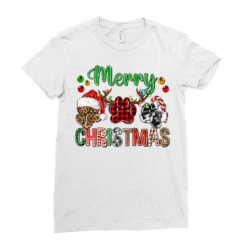 Merry Christmas Paws Ladies Fitted T-Shirt -ThreadNest Store pd.2526446057.36.25086992.s3.1 front white ffffff none x0y0 154 800x800 1