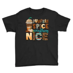 Pumpkin Spice Everything Nice Youth Tee -ThreadNest Store pd.2526446972.37.25086010.s3.1 front black ffffff none x0y0 129 800x800 1