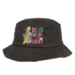 Easter Dead Inside But Lucky With Skeleton Bucket Hat