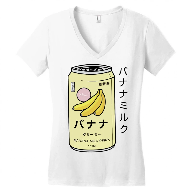 Banana Milk Women's V-Neck T-Shirt 3 Banana Milk Women's V-Neck T-Shirt - Image 3