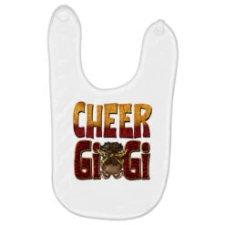 Afro Messy Bun Cheer Gigi Red And Yellow Baby Bibs