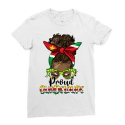 Afro Messy Bun Proud Guadeloupe Ladies Fitted T-Shirt -ThreadNest Store pd.2526562295.36.25063246.s3.1 front white ffffff none x6y0 142 800x800 1