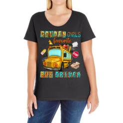 Golden Girls Favorite Bus Driver With School Bus Ladies Curvy T-Shirt