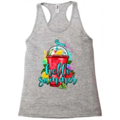 Hello Summer Racerback Tank -ThreadNest Store pd.2526576764.45.25093712.s3.1 front grey ffffff none x7.5y0 129 800x800 1