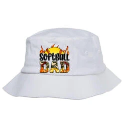 Softball Ball Camo Softball Dad Bucket Hat