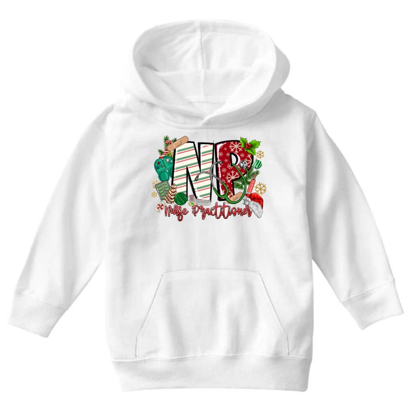 NP Nurse Practitioner Christmas Youth Hoodie 3 NP Nurse Practitioner Christmas Youth Hoodie - Image 3