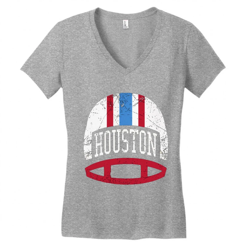 Houston Retro Women's V-Neck T-Shirt 3 Houston Retro Women's V-Neck T-Shirt - Image 3