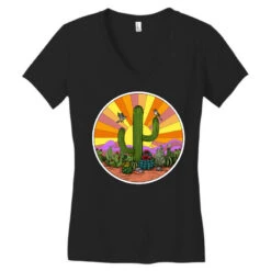 Cactus Desert Women's V-Neck T-Shirt -ThreadNest Store pd.2526622971.72.25072725.s3.1 front black ffffff none x0y0 138 800x800 1