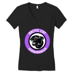 Arctic Cat Snowmobiles Women's V-Neck T-Shirt -ThreadNest Store pd.2526626272.72.25094764.s3.1 front black ffffff none x0y22.5 138 800x800 1