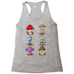 Funny Magic Mushrooms Racerback Tank -ThreadNest Store pd.2526637161.45.25078081.s3.1 front grey ffffff none x17y0 110 800x800 1