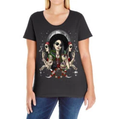 Hecate Tripple Moon Goddess Ladies Curvy T-Shirt